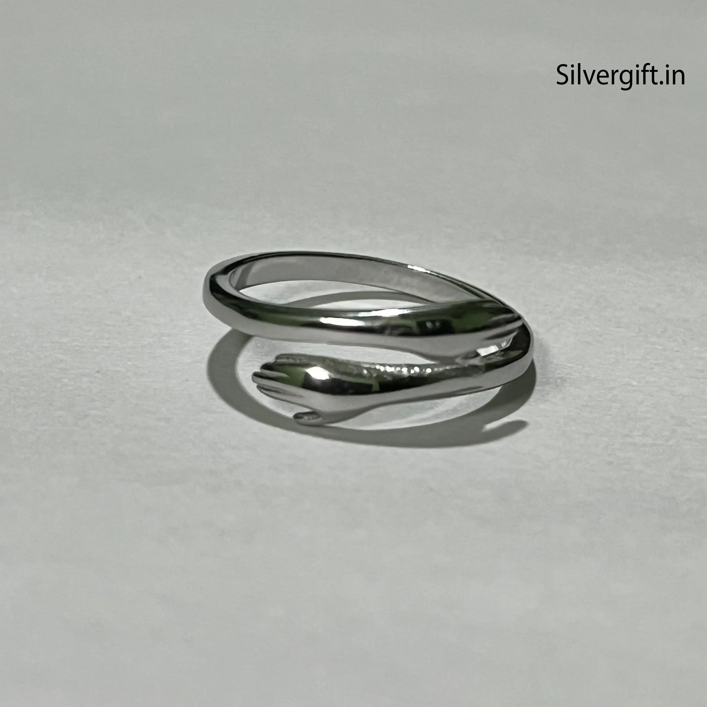 Pure Silver Hand design ring Silvergift.in