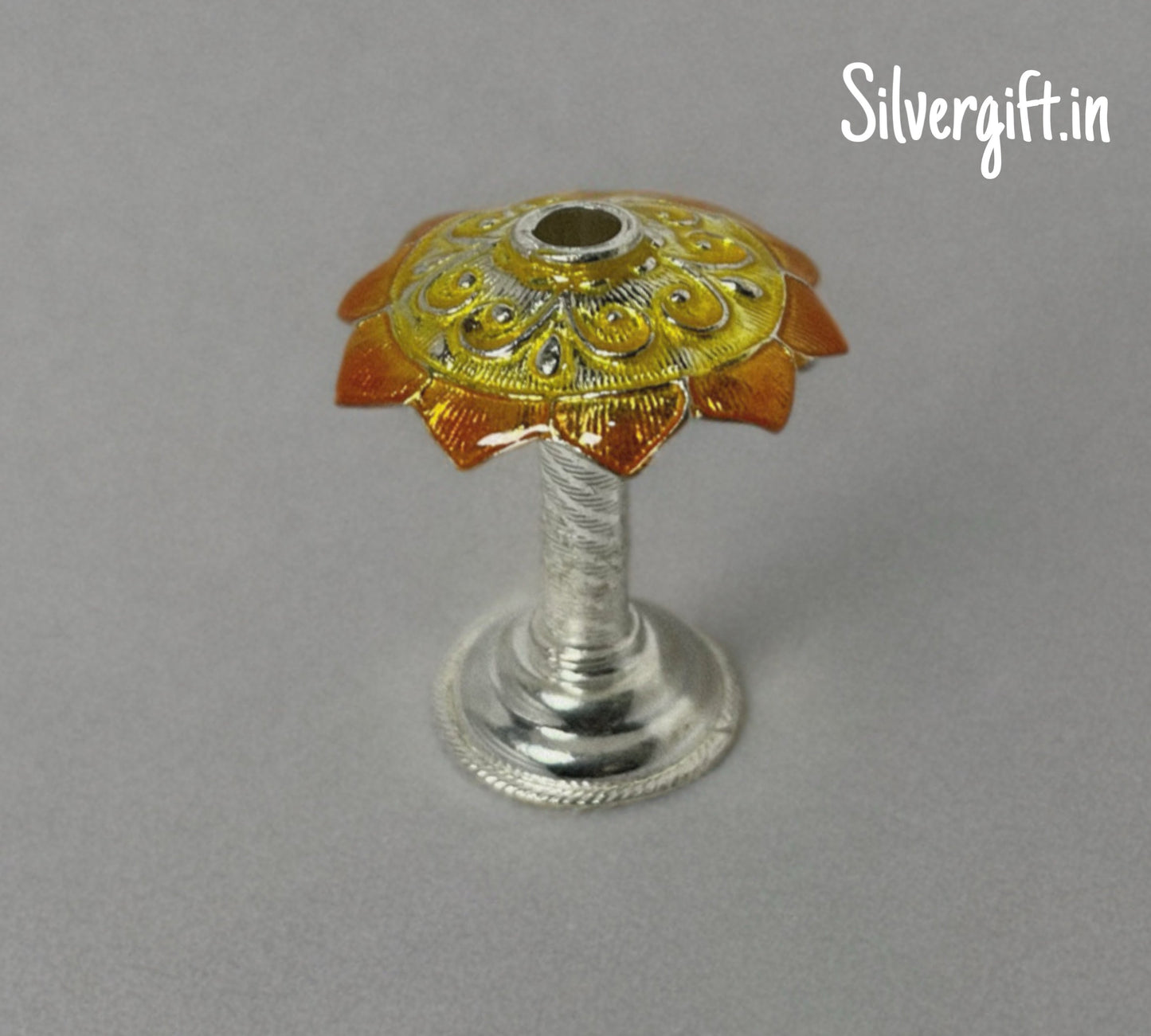 Beautiful Silver Agarbathi Stand Silvergift.in