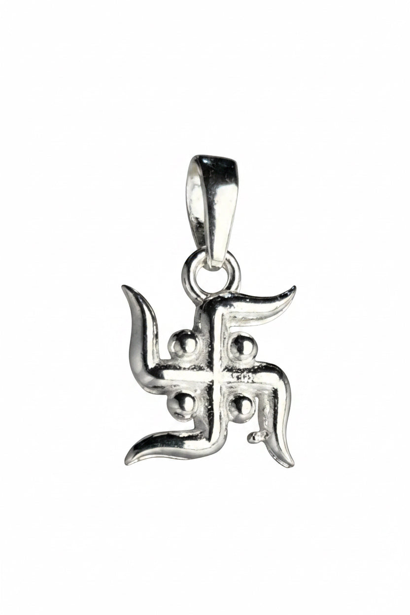 Swastik pendant pure silver - small size Silvergift.in