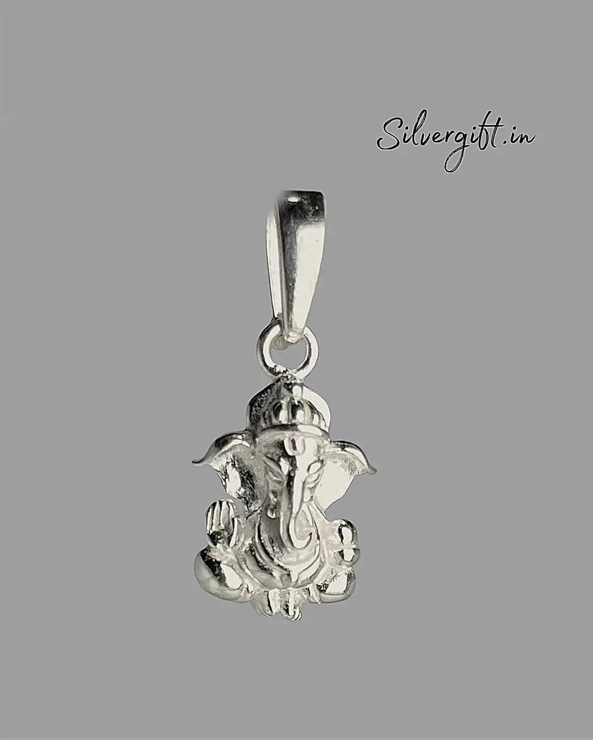 Pure silver Vinayagar pendent Silvergift.in