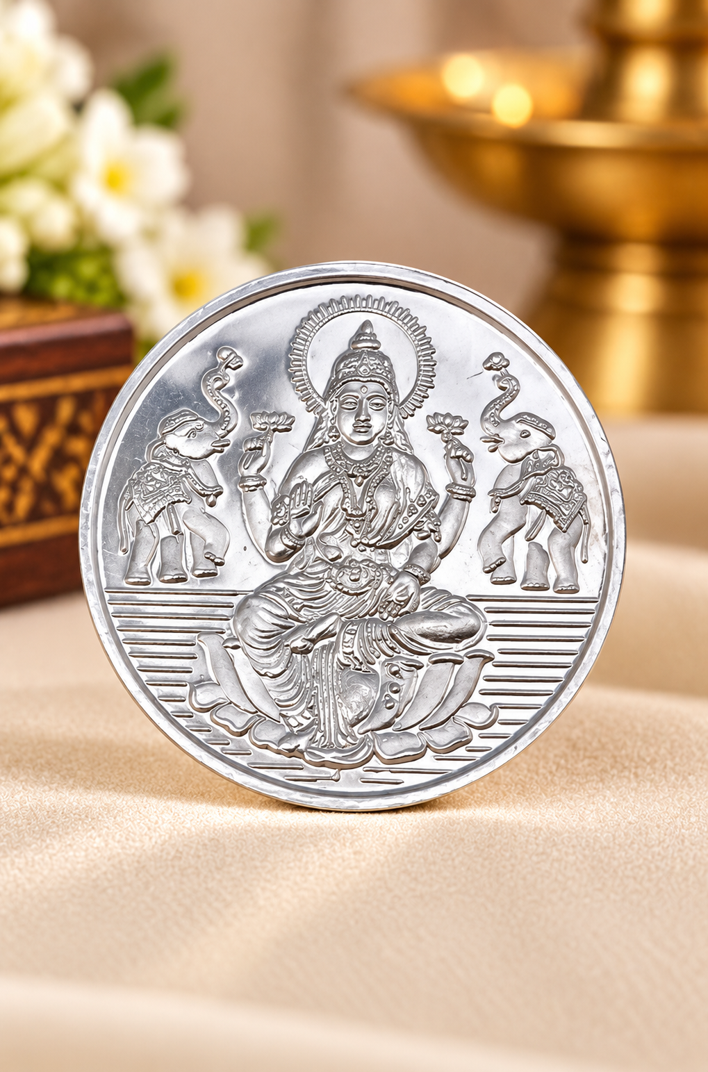 Pure Silver Om Coin – 10g | Hallmarked Spiritual Gift