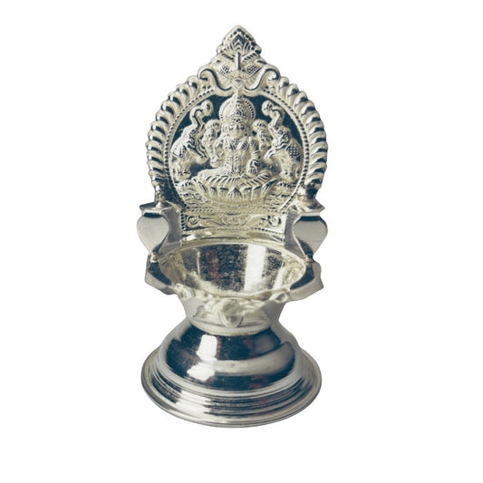 Pure Silver Kamatchi amman Vilakku Silvergift.in