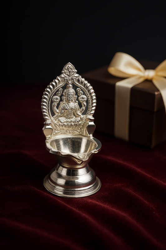 Silver Lakshmi Vilakku Silvergift.in