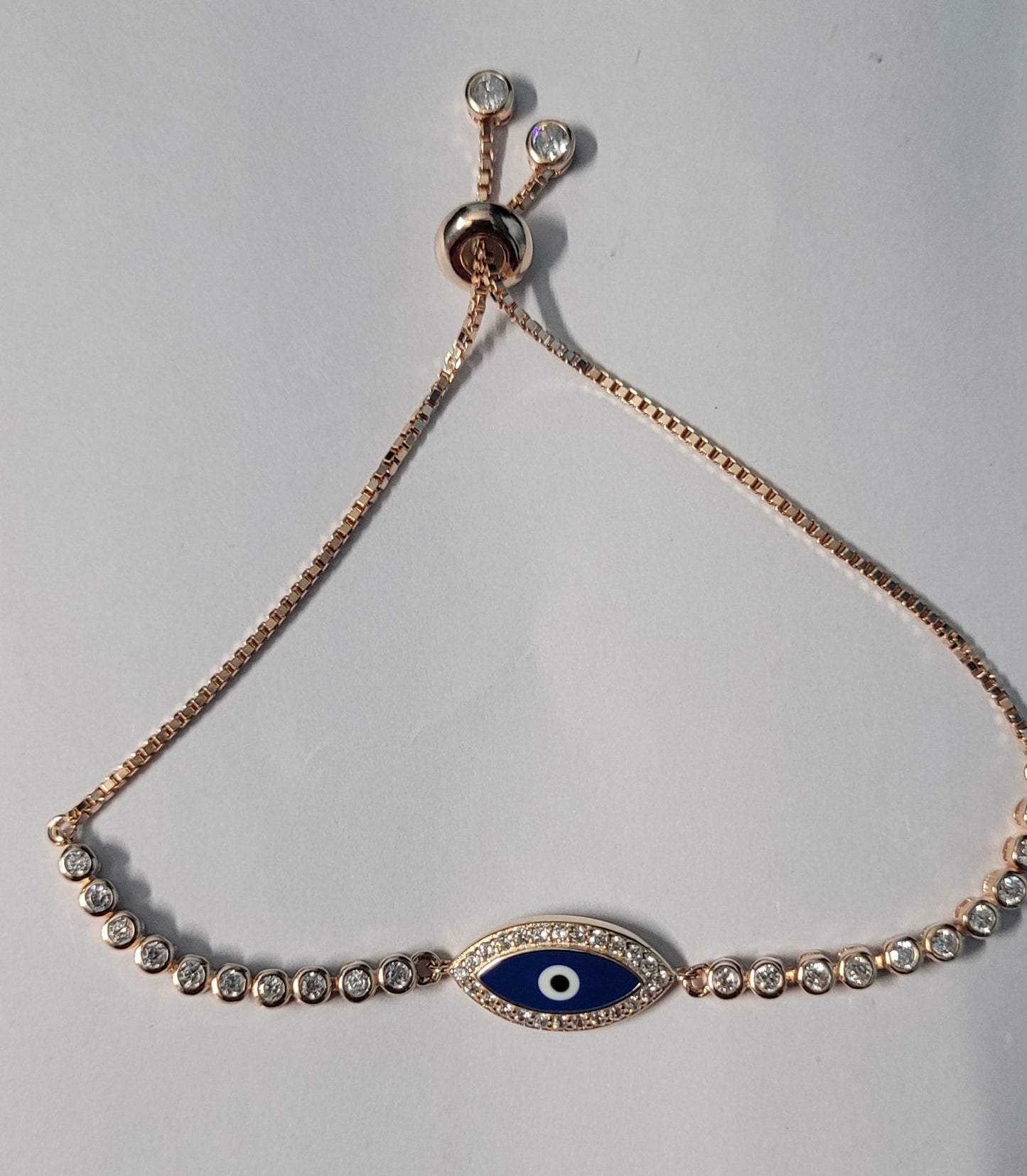 Elegant Evil Eye Stone Bracelet for Women – Blue Protection Charm, Adjustable Designer Jewelry, Trendy Good Luck Gift. Silvergift.in