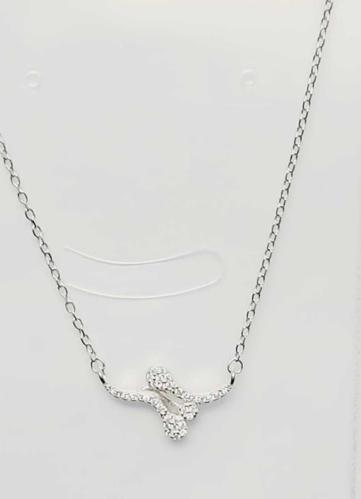 Elegant White Stone Pendant Necklace Set for Women – Sterling Silver Chain, Dainty Designer Jewelry, Party & Daily Wear. Silvergift.in