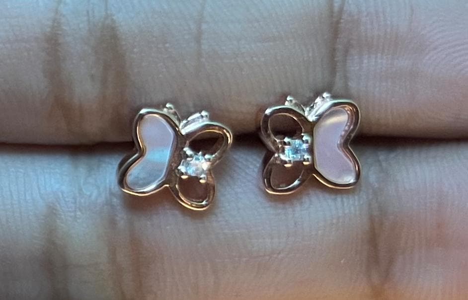 Butterfly design fancy stud | Pure silver Earrings Silvergift.in