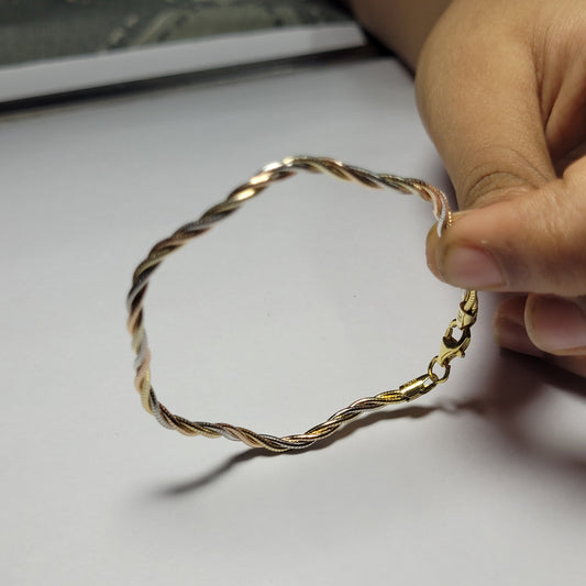 Pure Silver Twisted Bracelet for Men & Women | 925 Sterling Silver Chain Bracelet | Classic Daily Wear Jewellery Silvergift.in