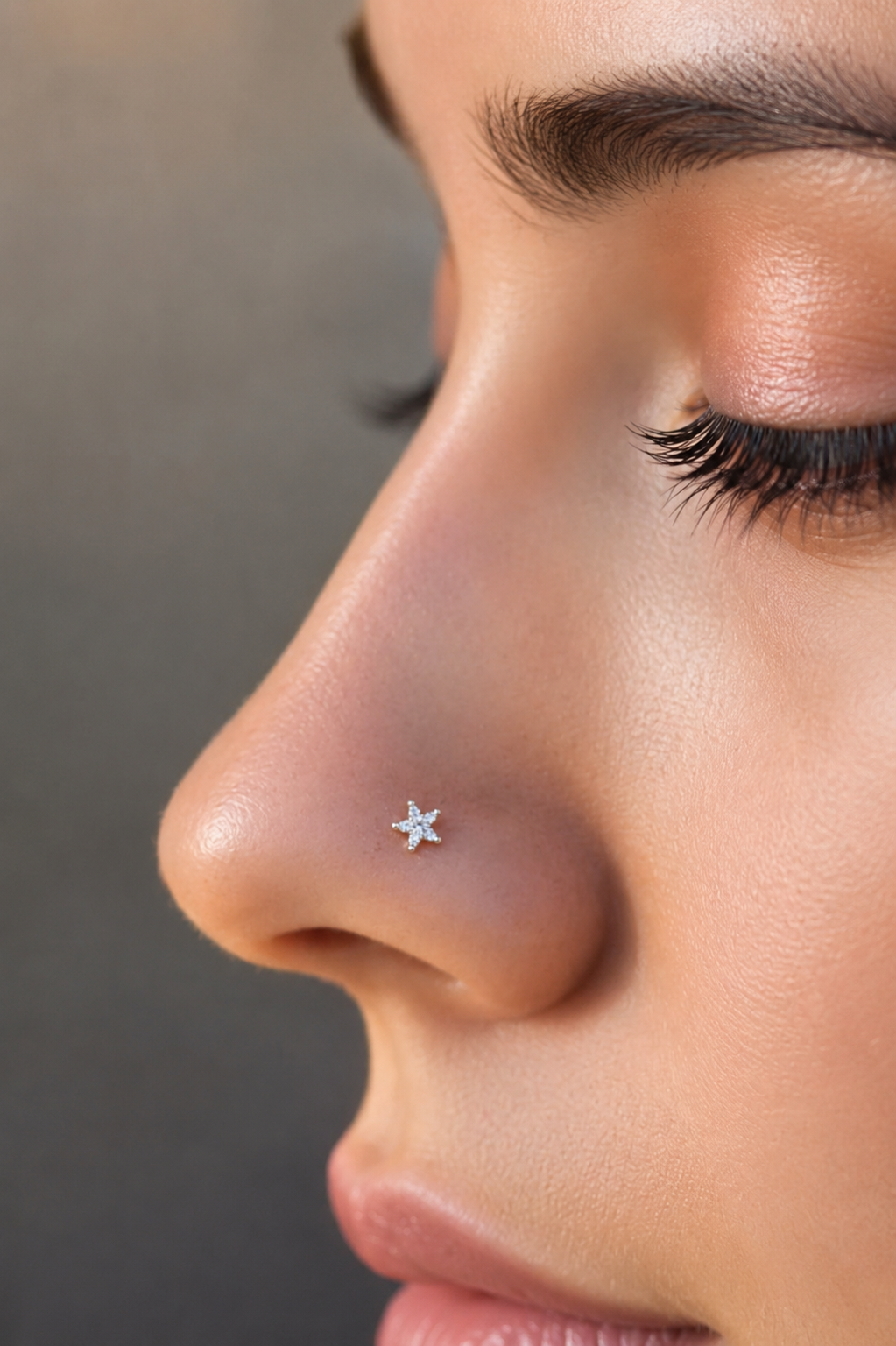 White AD Stone Nose Pin for Women – Elegant & Lightweight