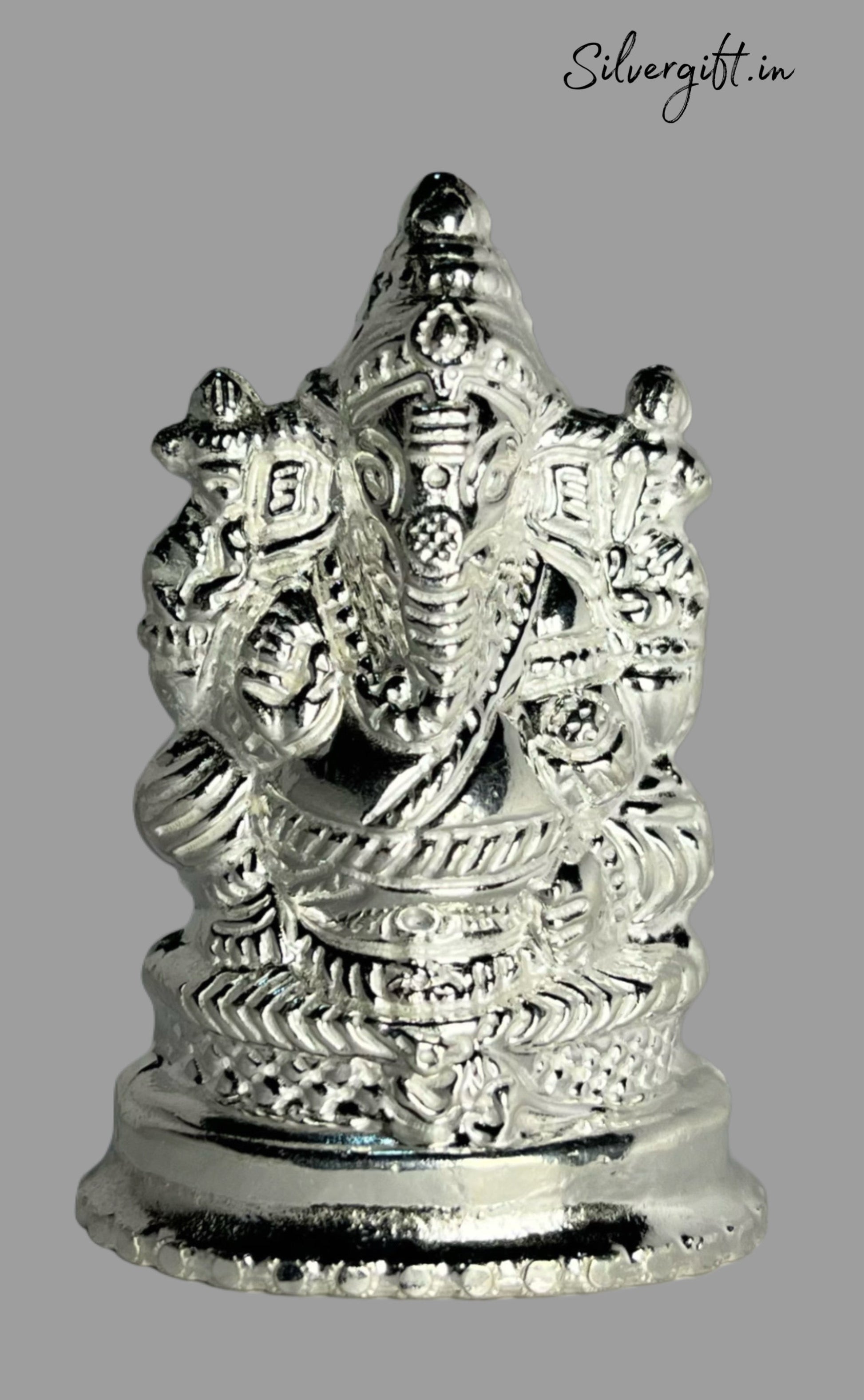 Pure Silver Hollow Vinayagar Idol – Handcrafted Hindu Ganesha for Pooja & Home Decor Silvergift.in