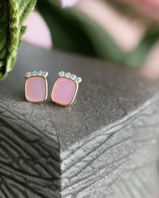 Pure Silver Fancy Stud – Cute Earrings for kids | Minimalist 92.5 Silver Jewelry Silvergift.in