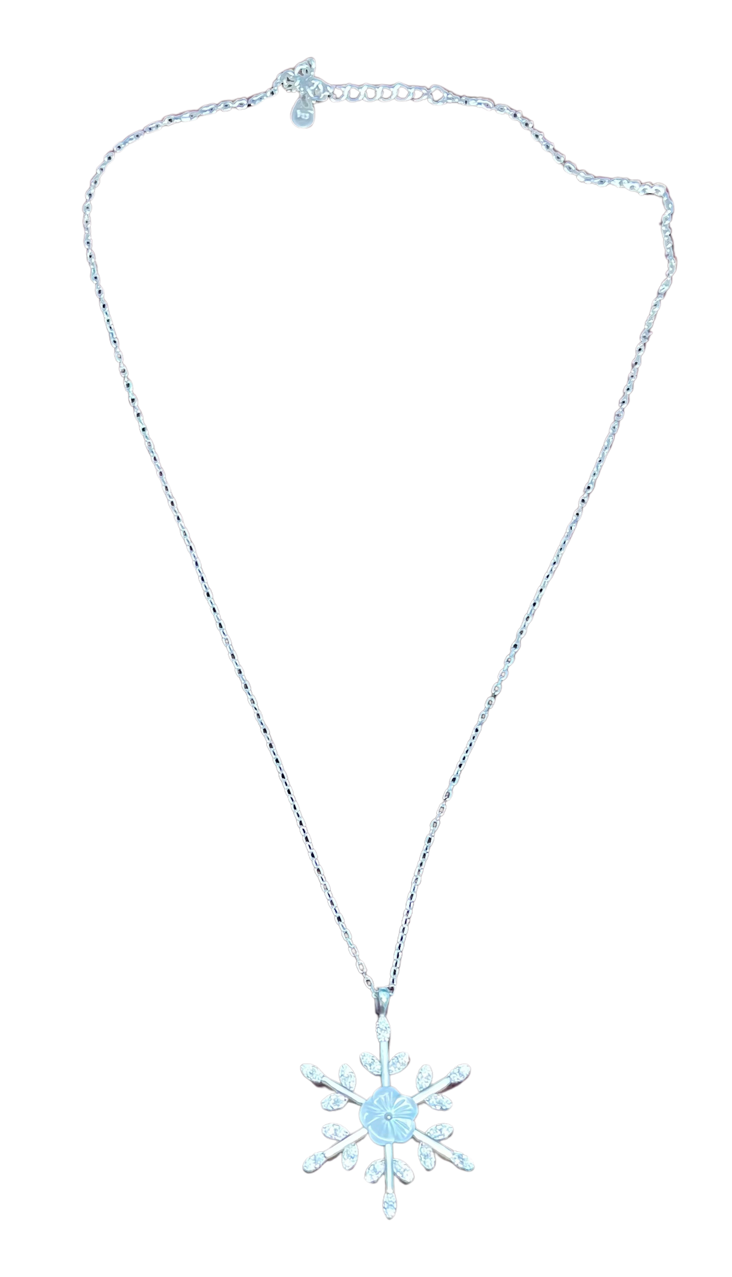 Elegant Silver Chain with Snowflake Pendant – Stylish Jewelry for Women Silvergift.in