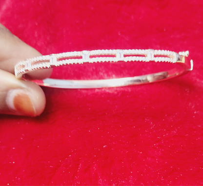 Luxury Pure Silver Rose Gold Bracelet for Women – Elegant Minimalist Designer Jewelry Silvergift.in