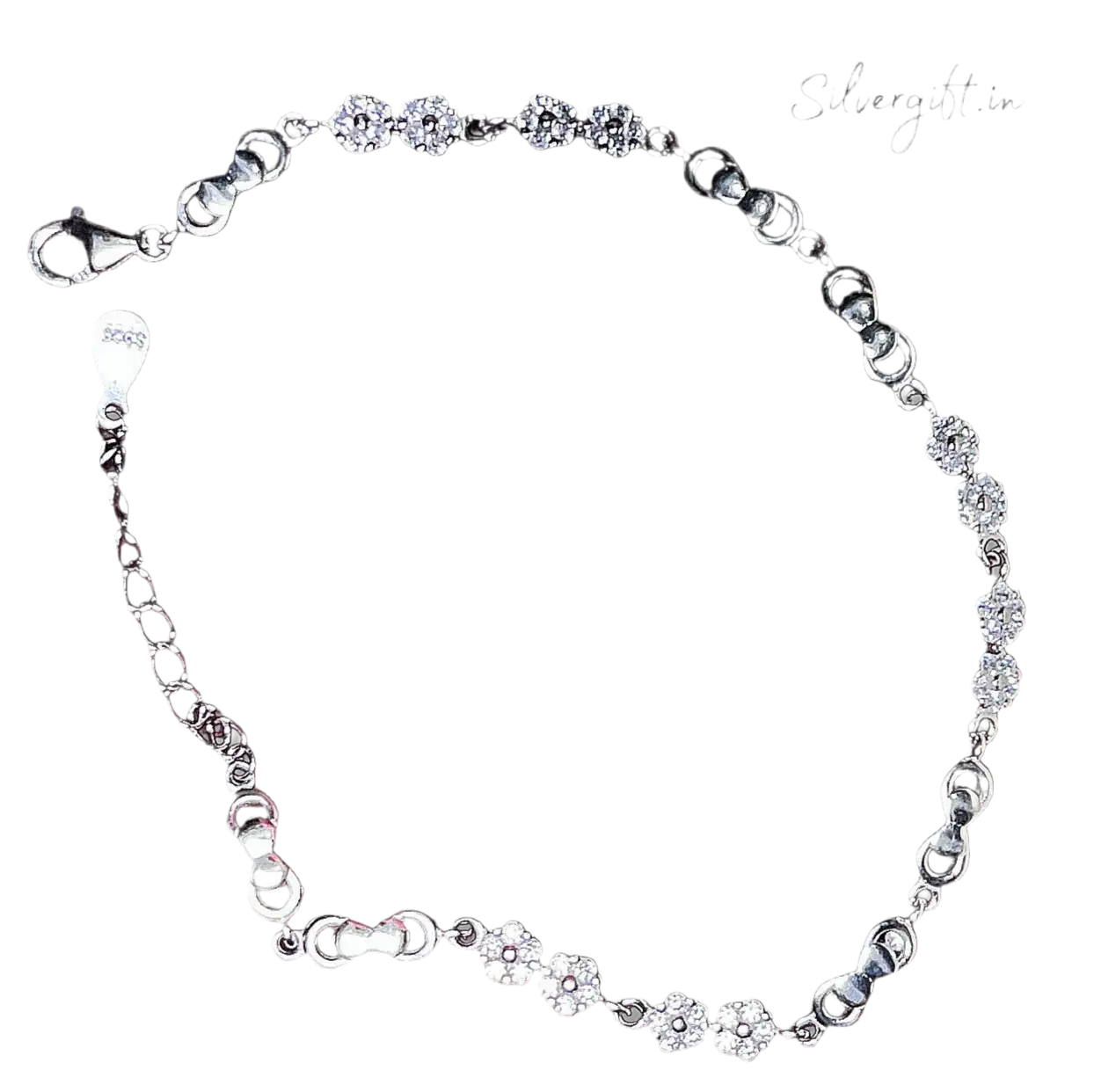 Pure Silver Bracelet for Women – Elegant 925 Sterling Silver Jewelry Silvergift.in