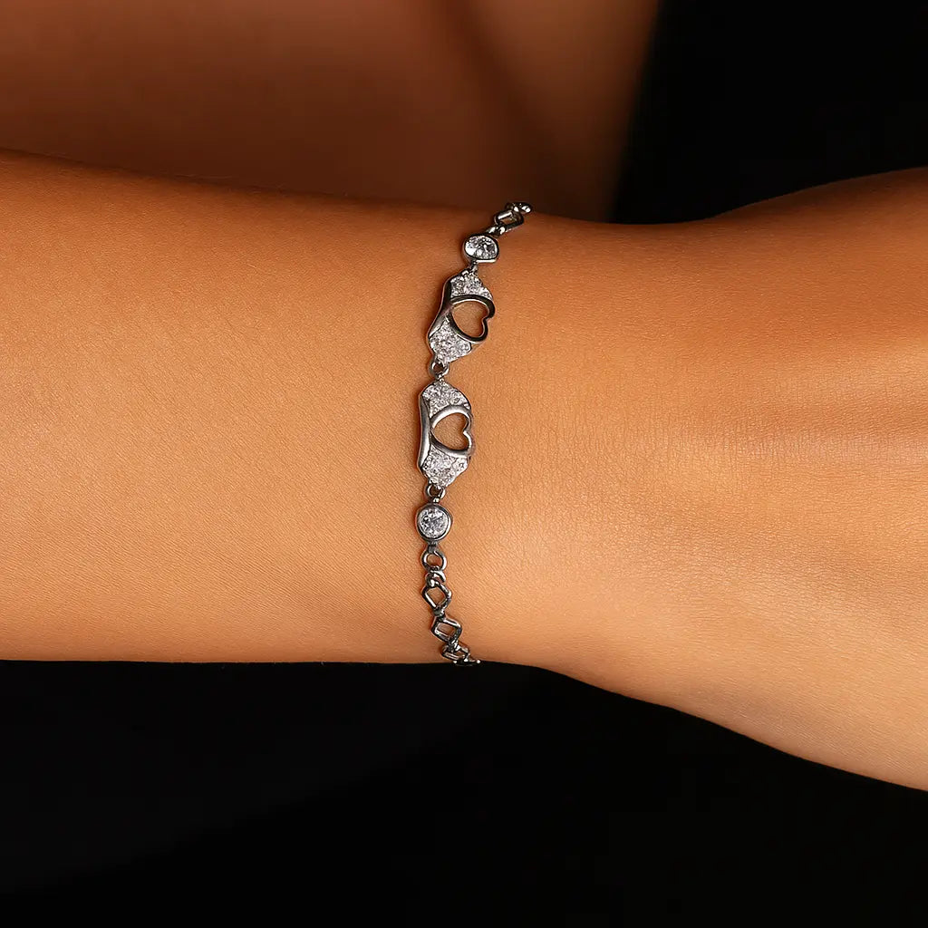 Pure Silver Bracelet for Women – Elegant 925 Sterling Silver Jewelry Silvergift.in
