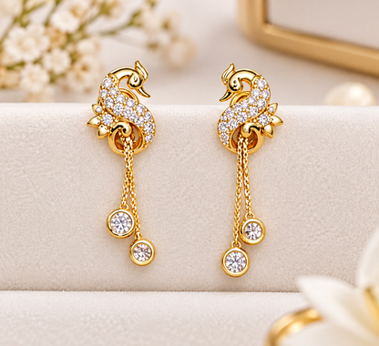 Bird Design Silver Earrings for Women – Lightweight & Elegant