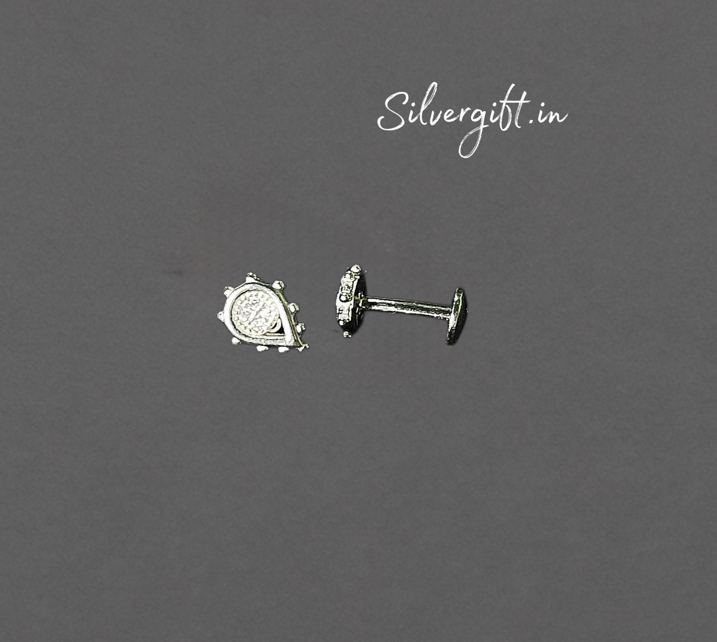 Elegant Dewdrop Silver Earrings | Pure silver Silvergift.in