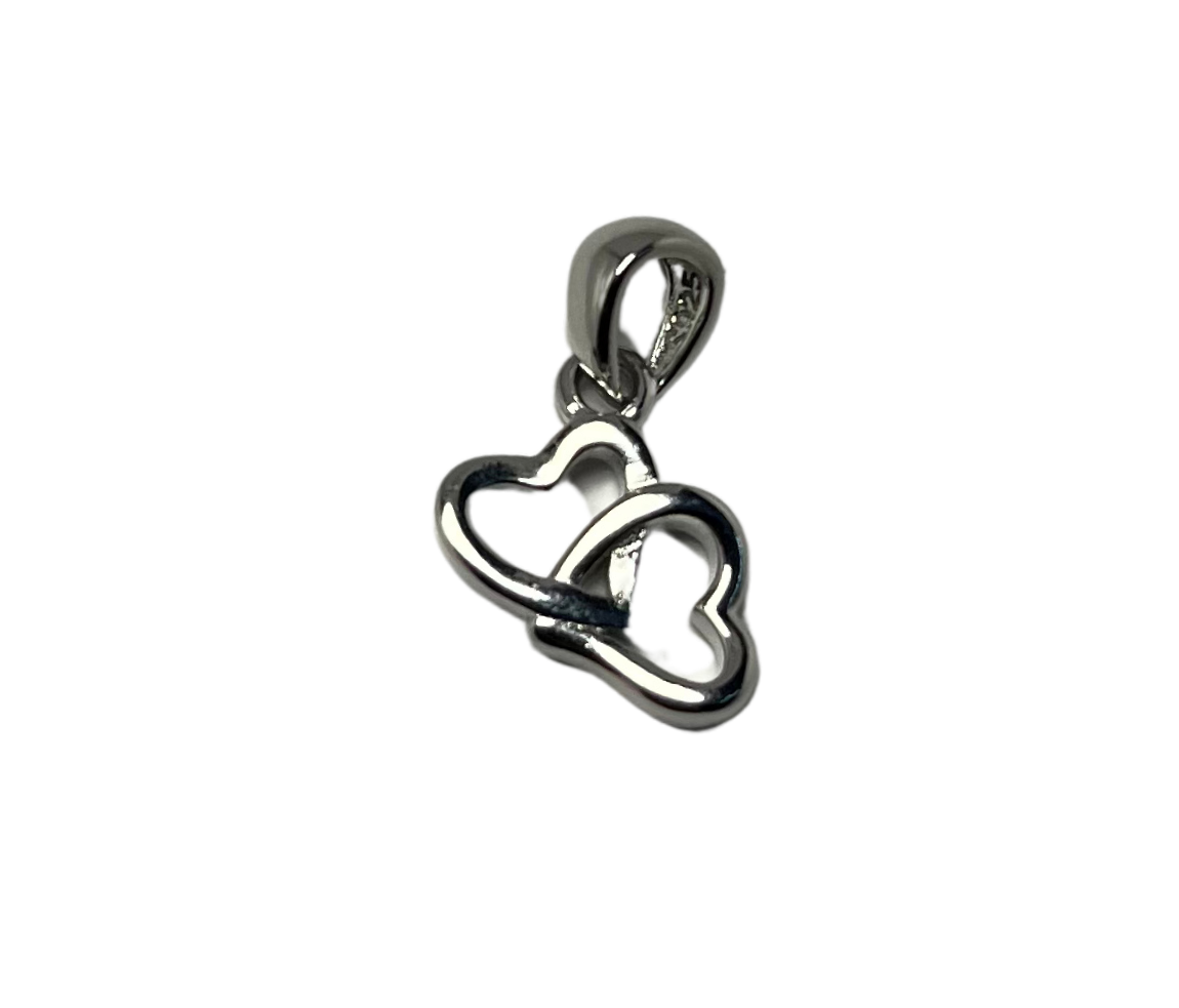 Double heart Pendant | Pure Silver Silvergift.in