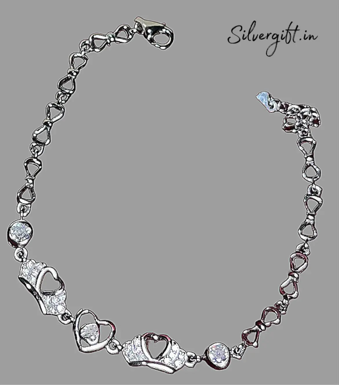 Pure Silver Bracelet for Women – Elegant 925 Sterling Silver Jewelry Silvergift.in
