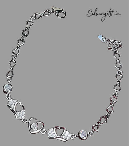 Pure Silver Bracelet for Women – Elegant 925 Sterling Silver Jewelry Silvergift.in