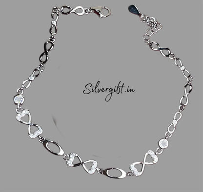 Pure Silver Bracelet for Women – Elegant 925 Sterling Silver Jewelry Silvergift.in