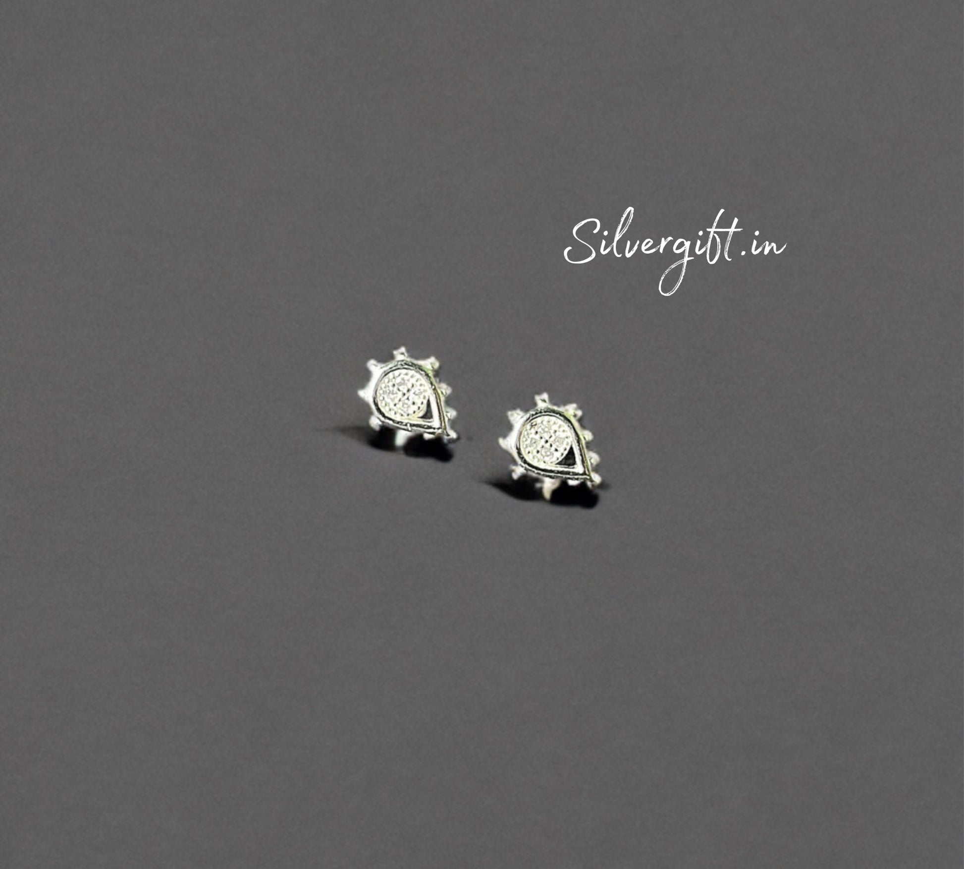 Elegant Dewdrop Silver Earrings | Pure silver Silvergift.in