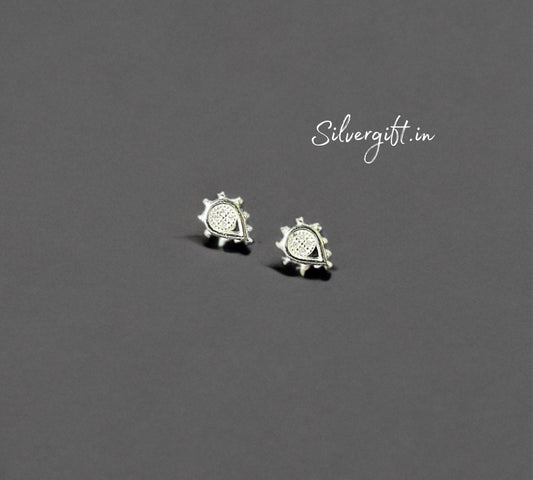 Elegant Dewdrop Silver Earrings | Pure silver Silvergift.in