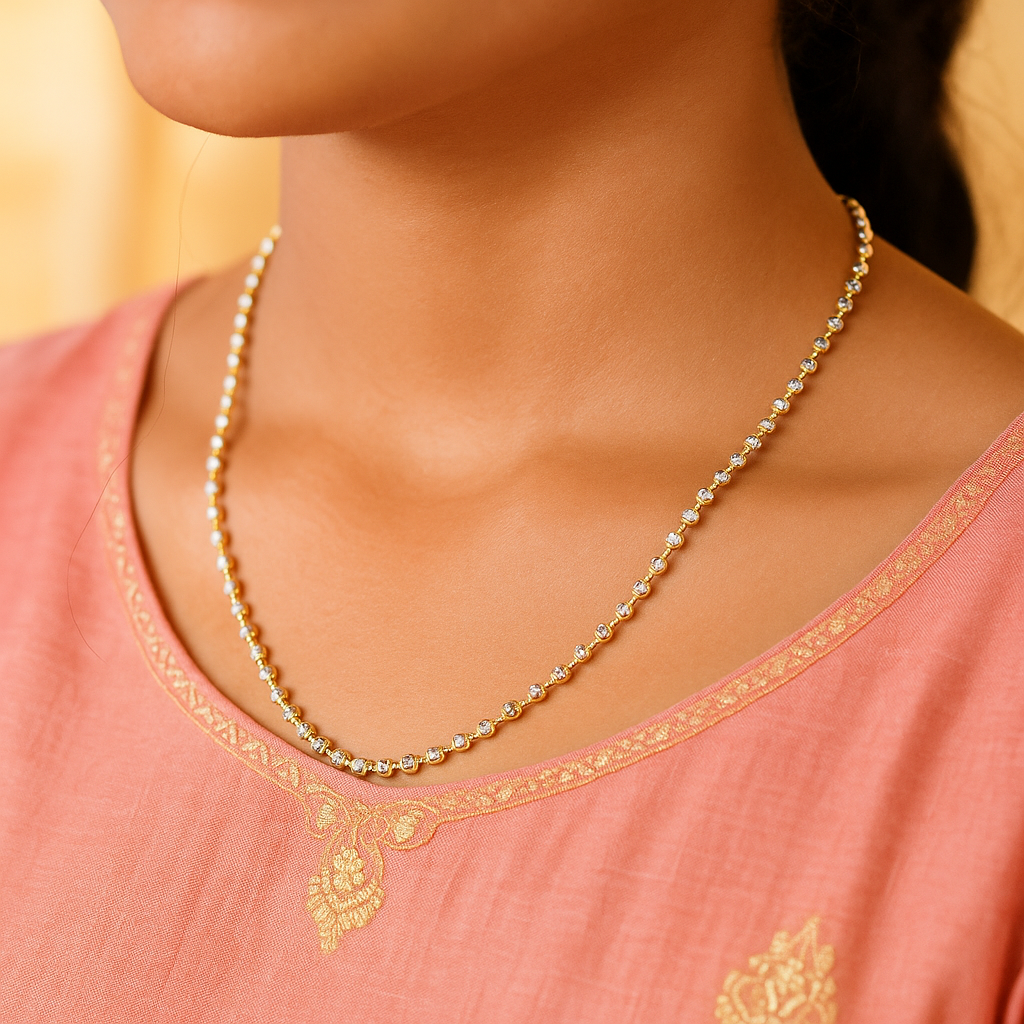 Premium Pure Silver Ball Chain Necklace for Men & Women – 925 Sterling, Elegant, Lightweight, Versatile Jewelry. Silvergift.in