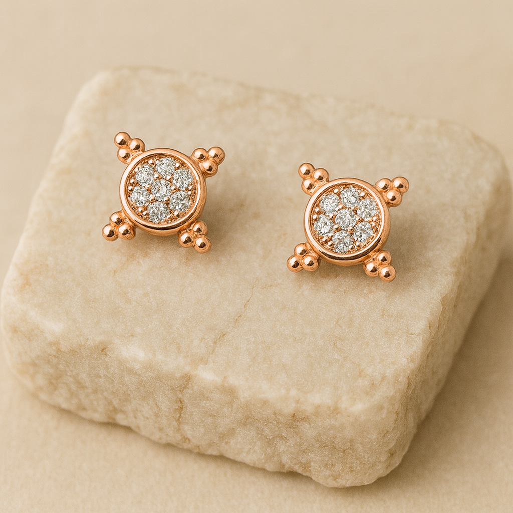 Premium Pure Silver Stud Earrings – Graceful and Lightweight for women. Silvergift.in