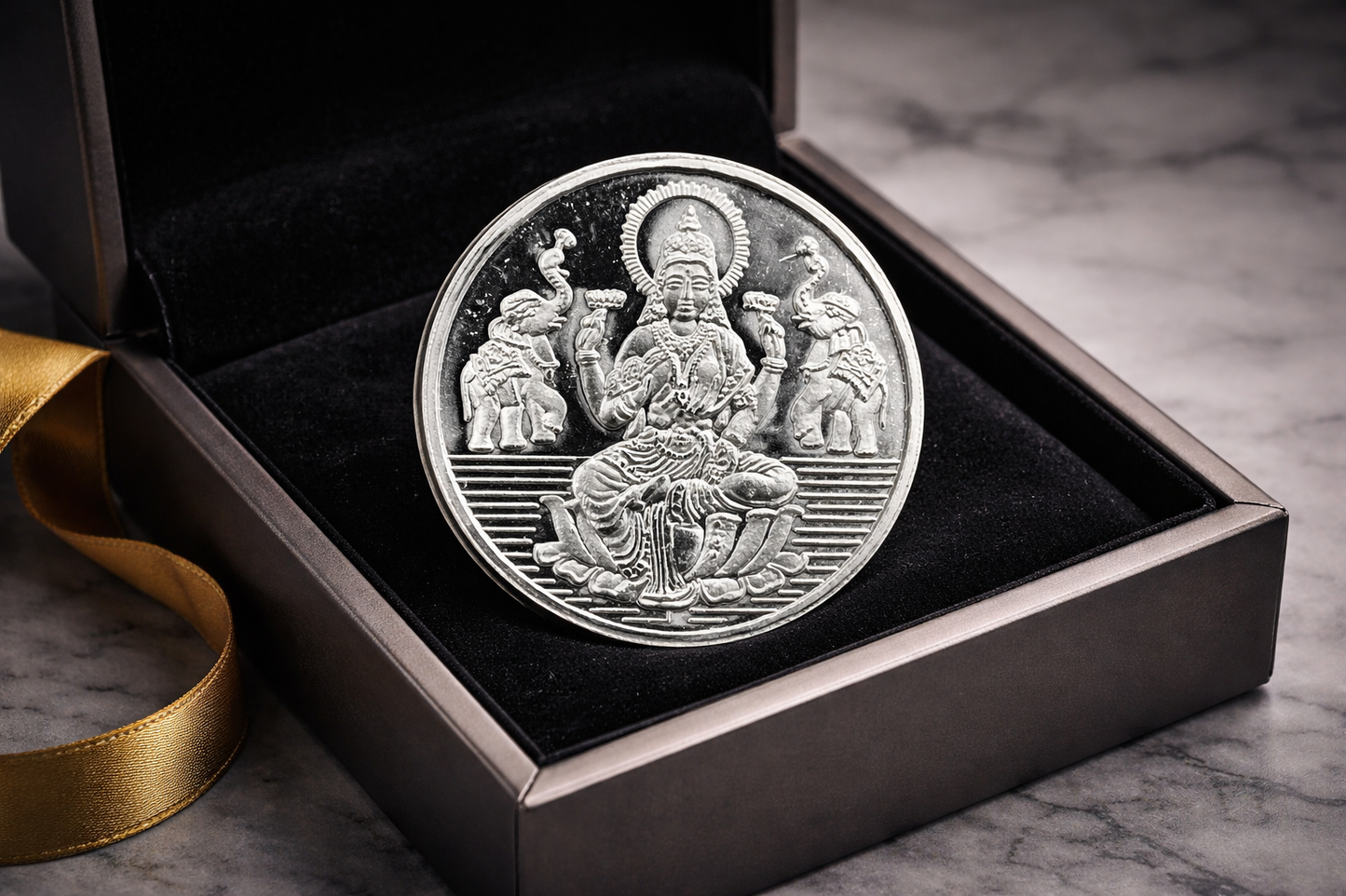 999 Pure Silver Om Coin – 5g | 2.5 cm Diameter | Hallmarked Spiritual Gift