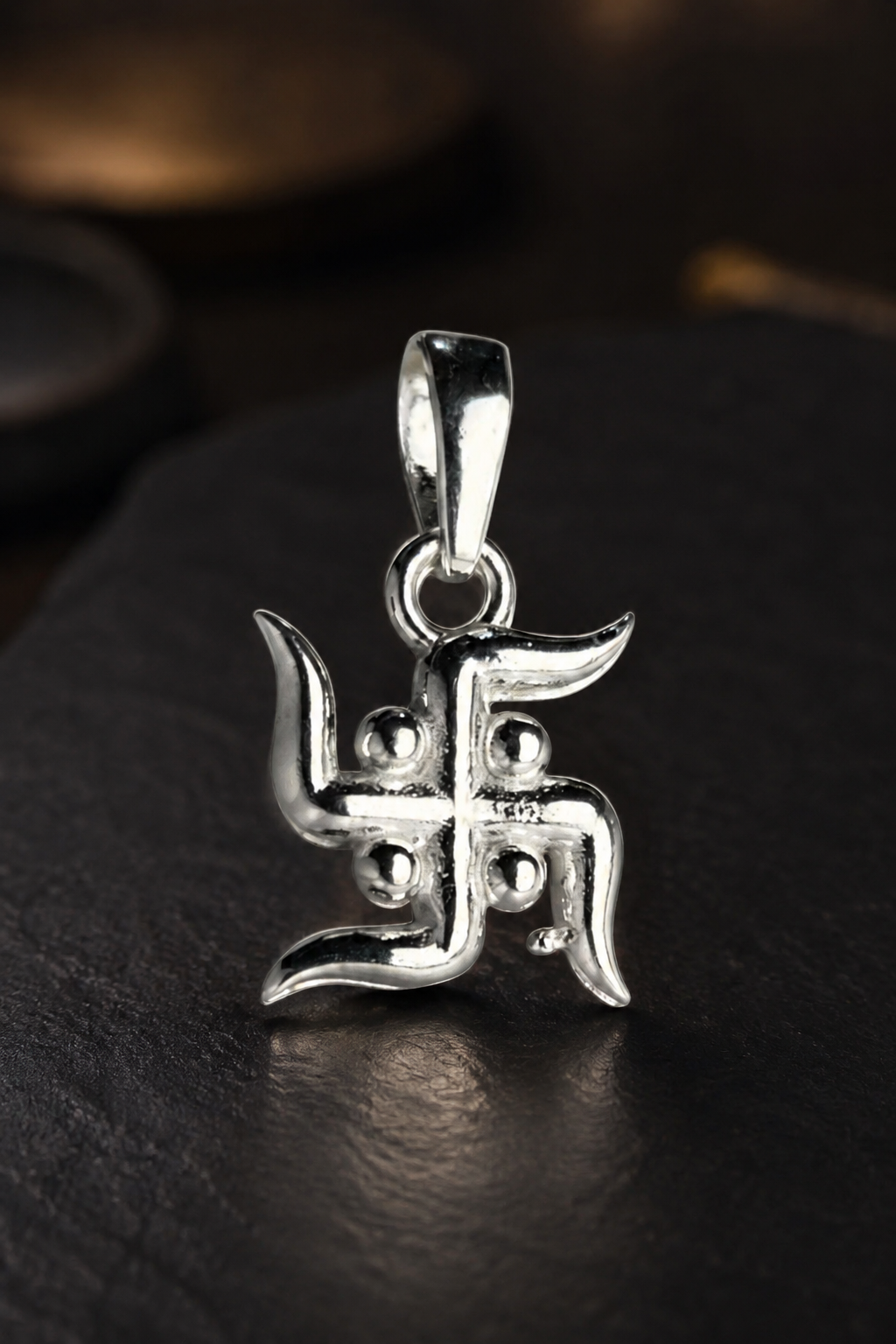 925 Sterling Silver Swastik Pendant for Men & Women | Auspicious Hindu Symbol | Pure Silver Religious Pendant