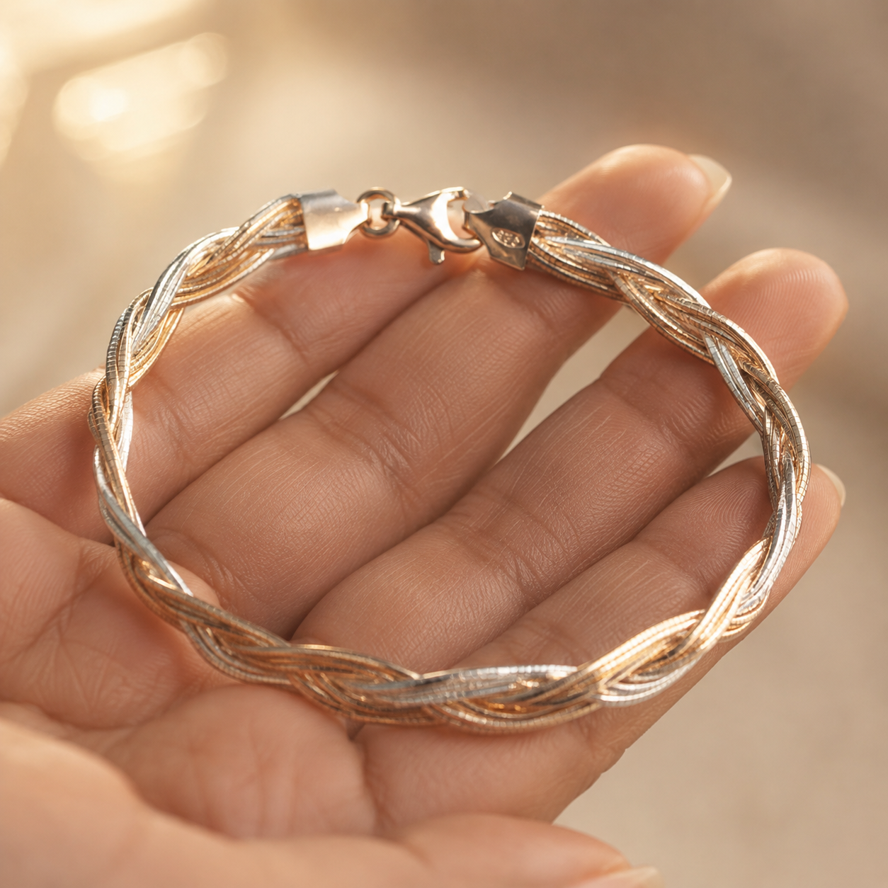Premium Braided Silver Bracelet for Men