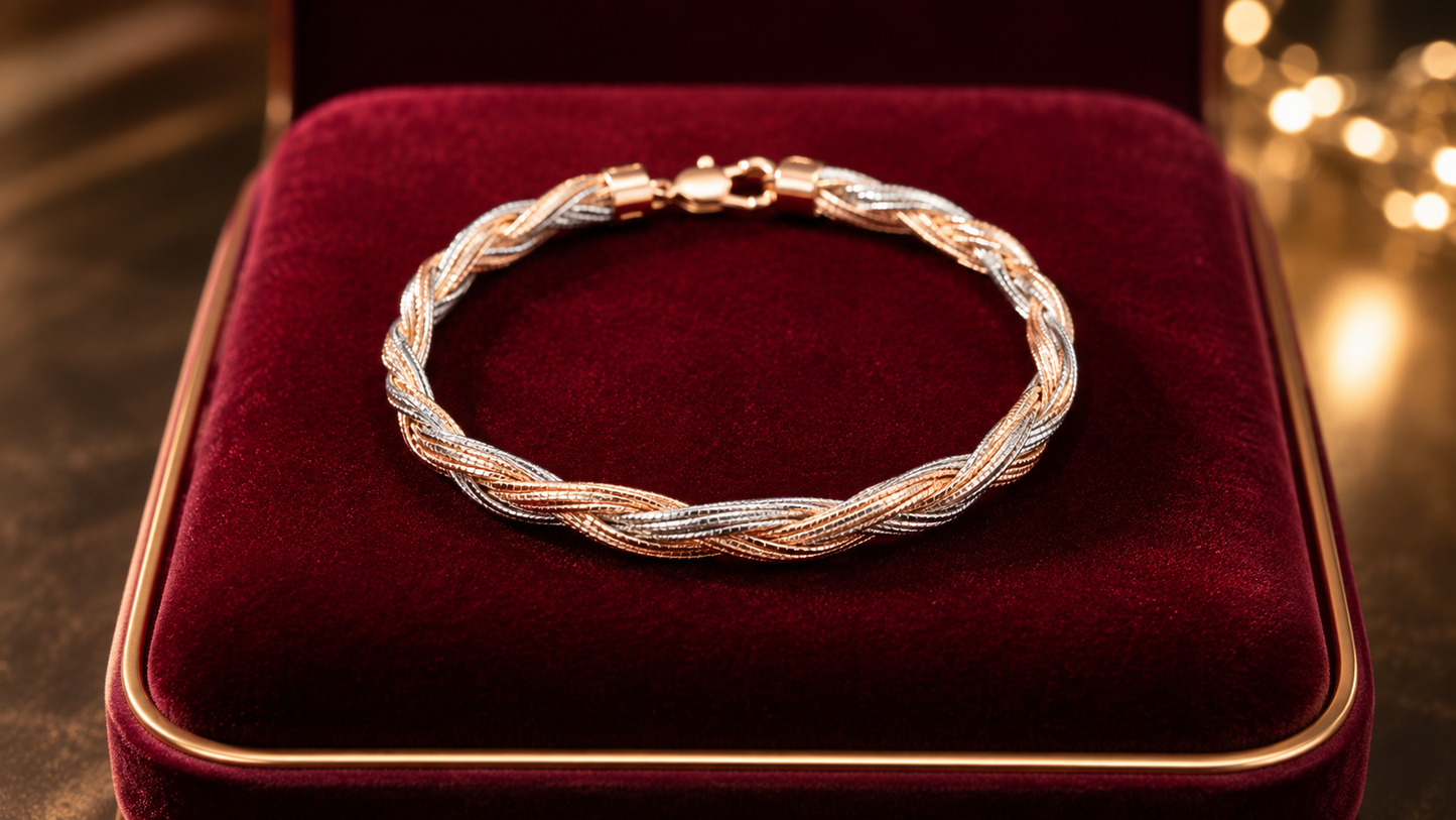 Premium Braided Silver Bracelet for Men
