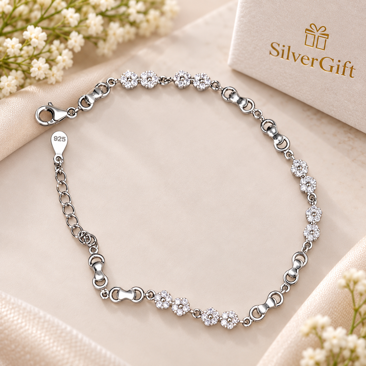 Classic Silver Bracelet for Women – 925 Sterling Silver