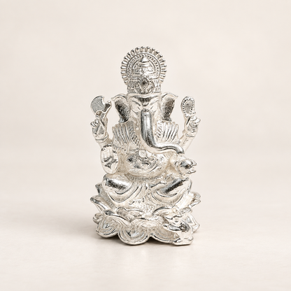 Pure Silver Vinayagar Idol | Solid Lord Ganesha Statue for Pooja & Gifting | 22g