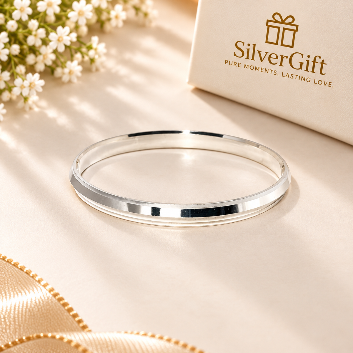 Silver Kada – Enhance Your Style with Timeless Jewellery - size 2.10