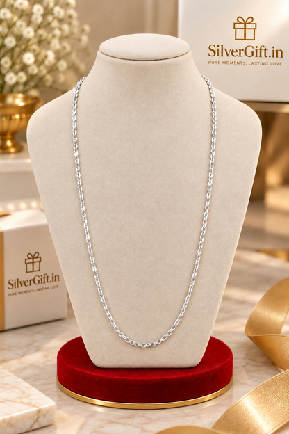 925 Sterling Silver Chain for Women | Elegant Everyday Silver Necklace | SilverGift.in