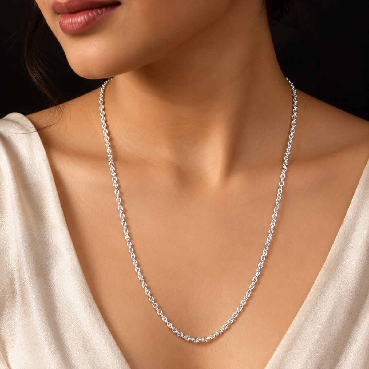 925 Sterling Silver Chain for Women | Elegant Everyday Silver Necklace | SilverGift.in