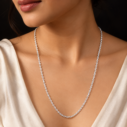 925 Sterling Silver Chain for Women | Elegant Everyday Silver Necklace | SilverGift.in