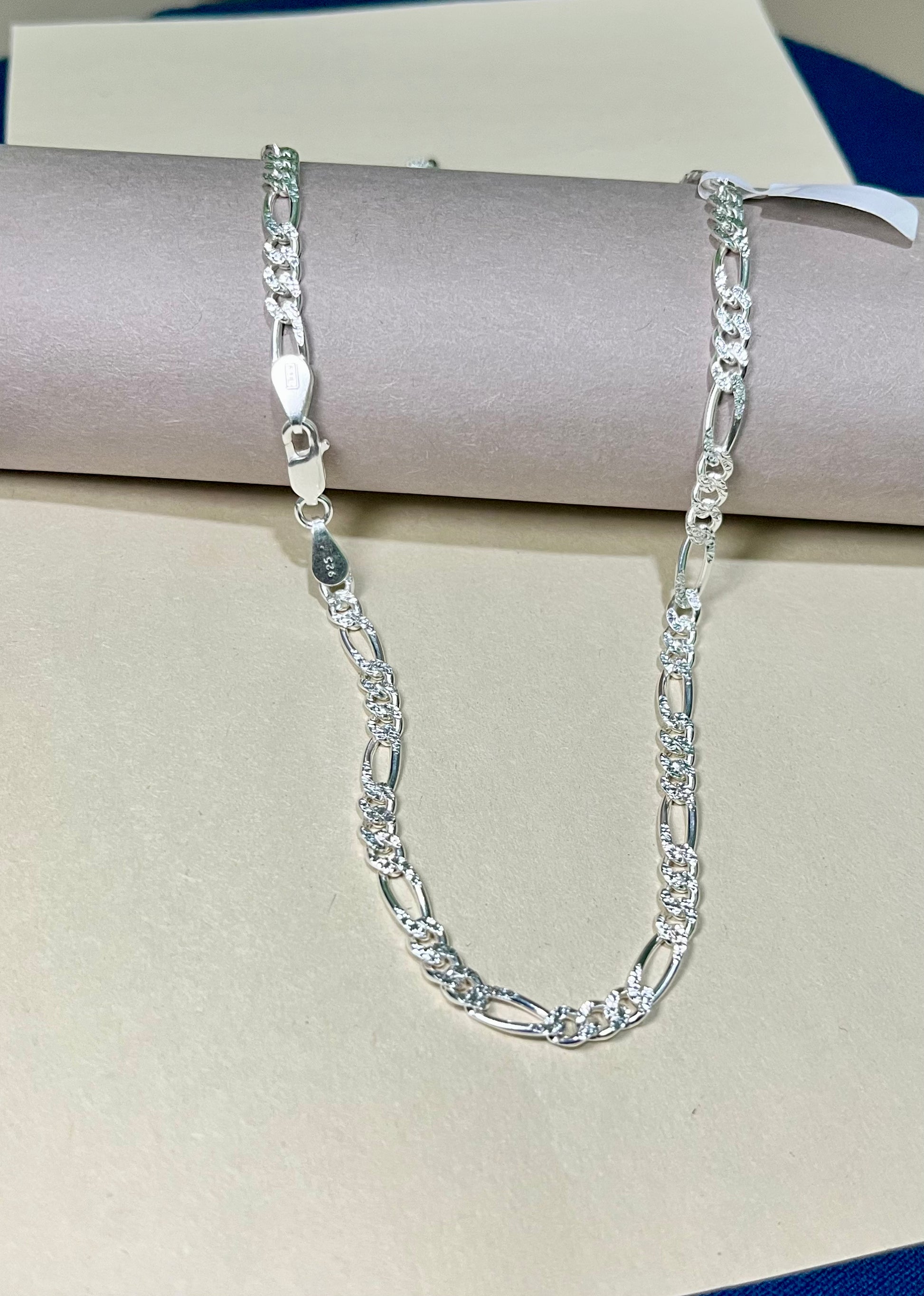 925 Sterling Silver Figaro Chain for Men – Trendy Daily Wear Silvergift.in