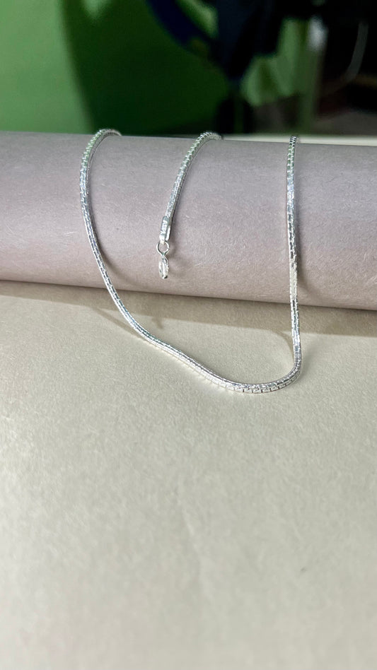 Premium Pure 925 Sterling Silver Box Chain – Italian Design, Unisex, Durable & Hypoallergenic Necklace for Men & Womens Silvergift.in
