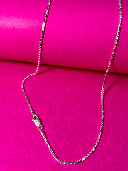 Pure 925 Silver Men’s Box Chain – Stylish Daily Wear chain for Men Silvergift.in