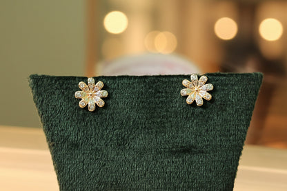 Elegant Silver Floral Shape Earrings - Classic Silver Jewelry for Women. Silvergift.in