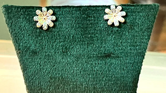 Elegant Silver Floral Shape Earrings - Classic Silver Jewelry for Women. Silvergift.in