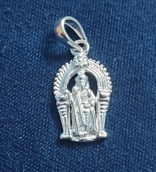 Pure Silver Murugan Pendant 92.5 – Lord Kartikeya Dollar for Men & Women, Traditional Temple Jewellery. Silvergift.in