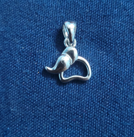 Pure Silver Elephant Trunk Pendant for Luck & Prosperity | 92.5 Sterling Silver Charm for Men & Women. Silvergift.in