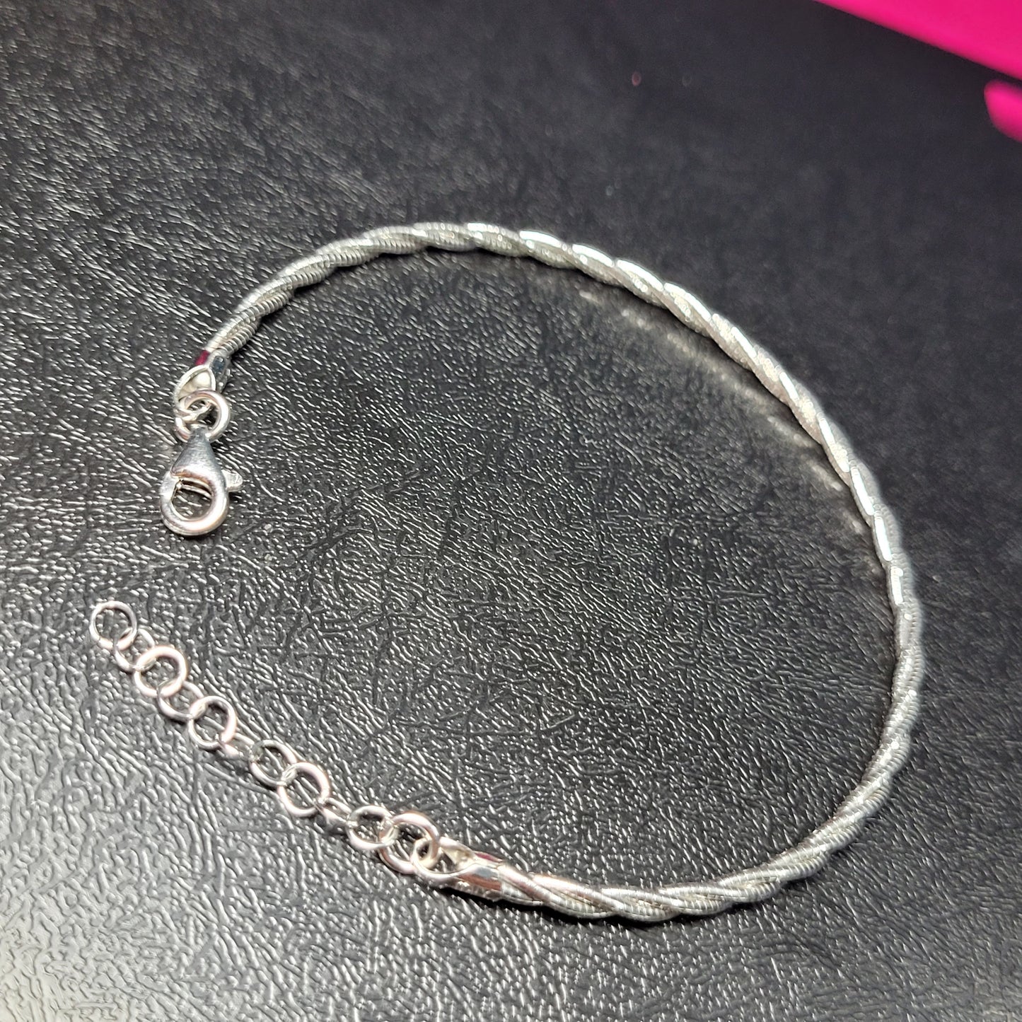 925 Pure Silver Ladies Bracelet for Women – Elegant Twisted Chain Adjustable Bracelet | Daily Wear Silver Jewelry Gift Silvergift.in