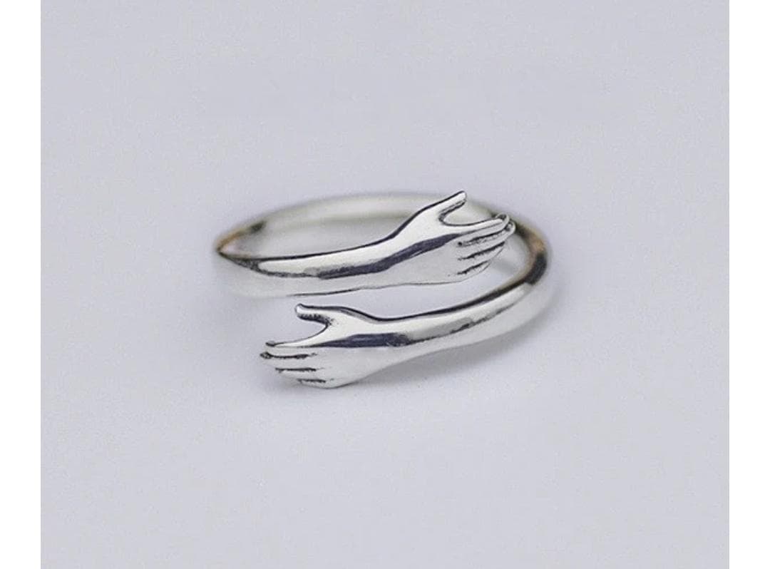Silver Hand Ring - Size adjustable Pure 925 silver Silvergift.in