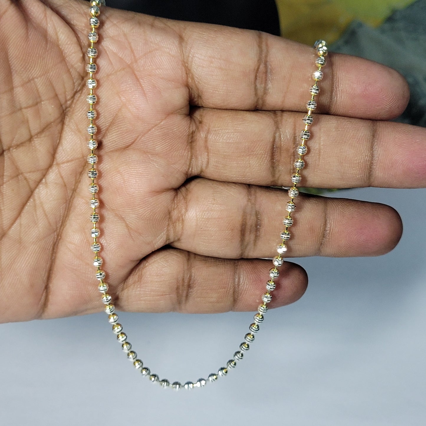 Premium Pure Silver Ball Chain Necklace for Men & Women – 925 Sterling, Elegant, Lightweight, Versatile Jewelry. Silvergift.in