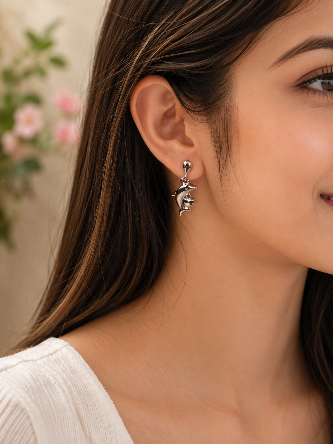 Pure Silver Fish Design Earrings for Women – 925 Sterling Silver