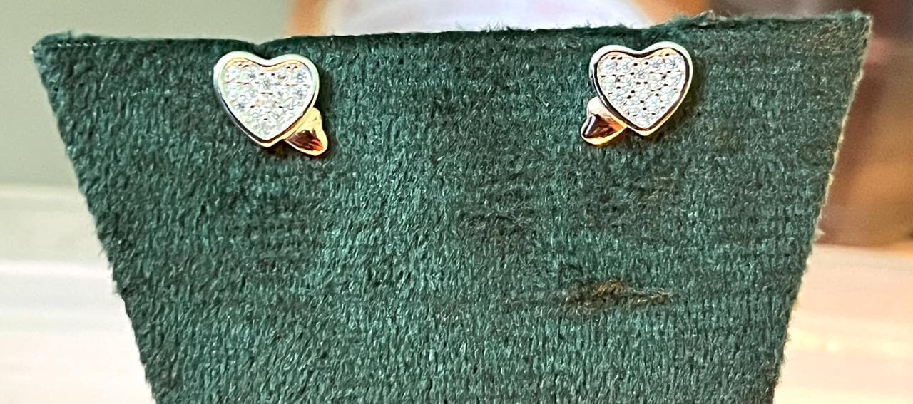 Pure Sterling Silver Heart Stud Earrings – Classic Gift for Her. Silvergift.in